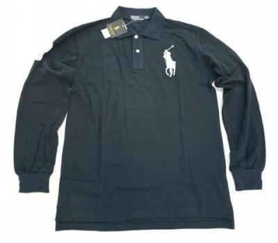 Ralph Lauren men Polo shirt-long sleeve-navy blue No.322