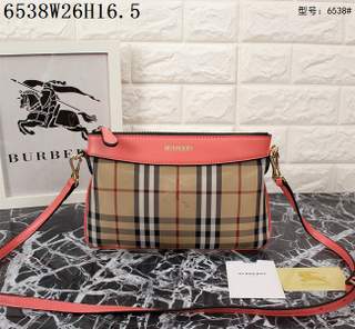 Burberry 6538 plaid with light red strip 39583