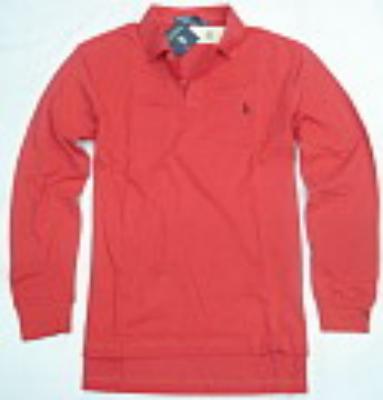 Ralph Lauren long sleeve men polo shirt-red-small pony No. 169