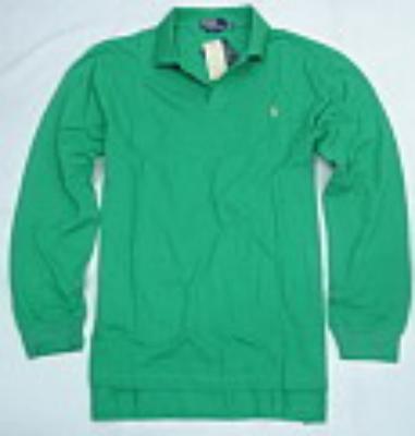 Ralph Lauren long sleeve men polo shirt-dark green-small pony No. 172