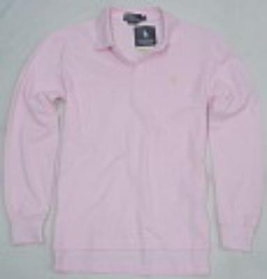 Ralph Lauren long sleeve men polo shirt-pink-small pony No.183