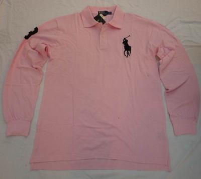 Ralph Lauren men polo shirt-long sleeve-pink No.317